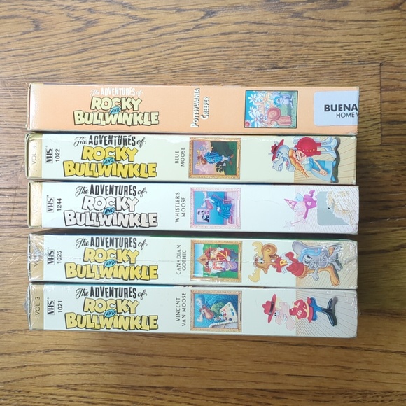 Set Of 5 Vintage The Adventures Of Rocky And Bullwinkle VHS Tapes Animated Films - Picture 14 of 14